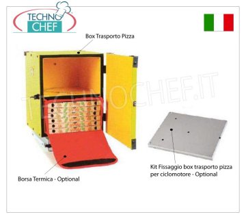 GI.METAL - Pizza-Transportbox, Mod.102393 Nicht isolierte Pizzabox, mit zentralem Regal für 2 Thermobeutel, Abm. cm. 47 x 47 x 52 h