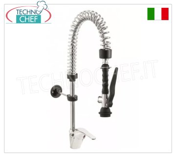 Rubinetto Miscelatore monoforo con doccia sospesa, versione mini,  altezza doccia 600 mm - comando a leva corta