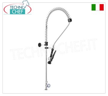 Rubinetto monoforo con doccia sospesa, SOLO acqua fredda,  comando con  manopola