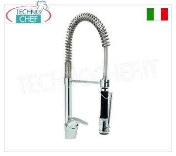 Rubinetto miscelatore monoforo con doccia sospesa alta 530 mm e braccio orientabile,