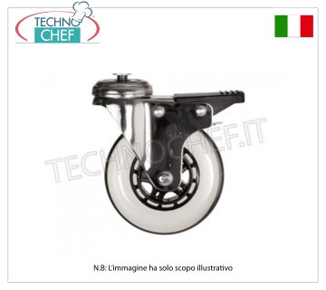 KIT 4 ruote elastiche, di cui 2 con freno