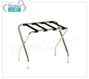Reggivaligie con struttura pieghevole in tubo di acciaio ottonato, senza sponda, dim.mm 560x400x620h