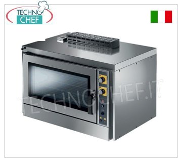 Forno convezione GAS per 5 teglie Gastro-Norm 1/1 (mm 325x530), comandi MECCANICI con Umidificatore, dim. mm 960x760x740h
