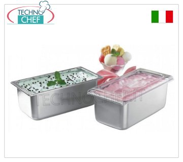 Tabletts – Eisbehälter aus Edelstahl Eisschale aus Edelstahl, 2,5 Liter, Abm. 180 x 165 x 120 mm