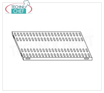 TECHNOCHEF - Ripiano asolato Inox 304 per scaffale, cm 80x40, Mod.708040