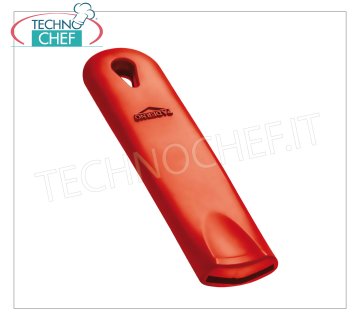 Paderno - Roter Silikongriff für Eisenpfannen Rote Silikongriffabdeckung, beständig bis 230 ° C, leicht abnehmbar für Eisenpfannen